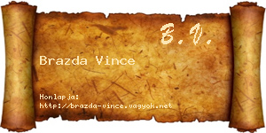 Brazda Vince névjegykártya